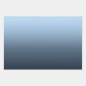 Feuille De Papier Cadeau Ombre bleu hiver (Devant 2)