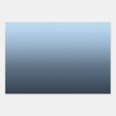 Feuille De Papier Cadeau Ombre bleu hiver (Devant)