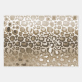 Feuille De Papier Cadeau Ombre d'impression Gold Zebra (Devant 2)