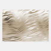 Feuille De Papier Cadeau Ombre d'impression Gold Zebra (Devant)
