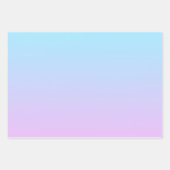 Feuille De Papier Cadeau Ombré rose et turquoise (Devant 2)