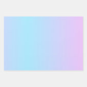 Feuille De Papier Cadeau Ombré rose et turquoise (Devant 3)