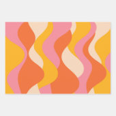 Feuille De Papier Cadeau Ondes orageuses de style rétro (Devant)