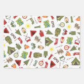 Feuille De Papier Cadeau One Happy Camper Boys Birthday  (Devant)