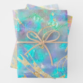 Feuille De Papier Cadeau opal inspiré (En situation)