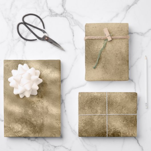 Feuille De Papier Cadeau Or antique (Recto)