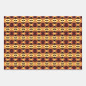 Feuille De Papier Cadeau Or Bourgogne Et Rouges (Devant 3)