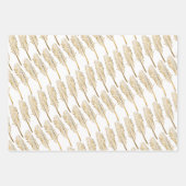 Feuille De Papier Cadeau Or et blanc de luxe (Devant 2)