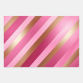 Feuille De Papier Cadeau Or et rose tendance moderne (Devant 3)