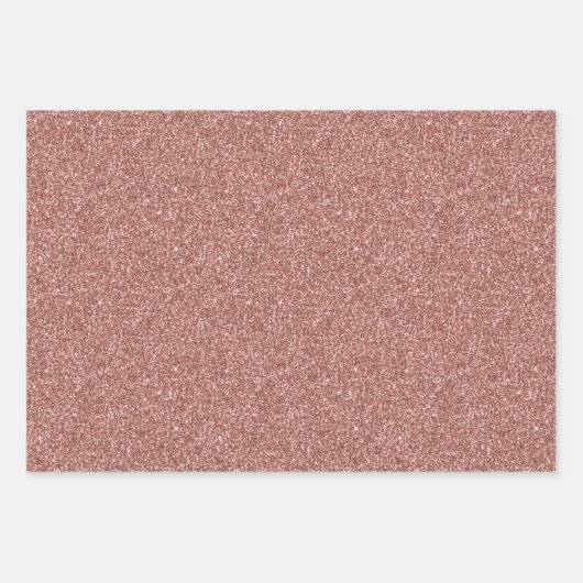 Feuille De Papier Cadeau Or rose étincelant (Devant 2)