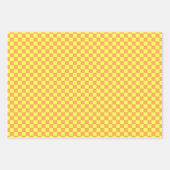 Feuille De Papier Cadeau Orange Classique, Plaid Jaune (Devant 2)