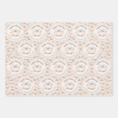 Feuille De Papier Cadeau Orange & Crème Petit Citrouille Bébé Halloween (Devant)