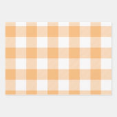 Feuille De Papier Cadeau Orange En vichy Plaid Multi (Devant 3)