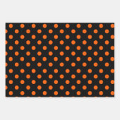 Feuille De Papier Cadeau Orange Et Noir (Devant 2)