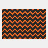 Feuille De Papier Cadeau Orange Et Noir (Devant)