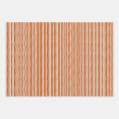 Feuille De Papier Cadeau Orange foncé & Gris clair Rayures bancales (Devant 3)