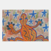 Feuille De Papier Cadeau Orange Gecko (Devant 2)