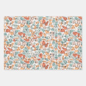 Feuille De Papier Cadeau orange green woman fun gift (Devant 3)