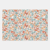 Feuille De Papier Cadeau orange green woman fun gift (Devant 2)