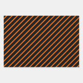 Feuille De Papier Cadeau Orange, Noir & Blanc (Devant 3)