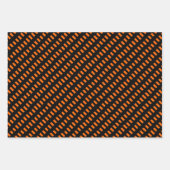 Feuille De Papier Cadeau Orange, Noir & Blanc (Devant)