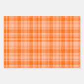 Feuille De Papier Cadeau Orange Plaid & Black & White (Devant)