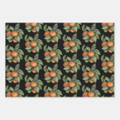 Feuille De Papier Cadeau Oranges et verdure - 3 designs (Devant)