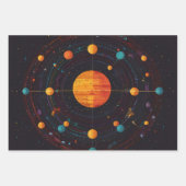 Feuille De Papier Cadeau Orbite cosmique (Devant 3)