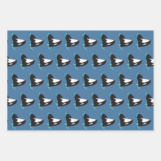 Feuille De Papier Cadeau Orca Killer Whale  (Devant 3)