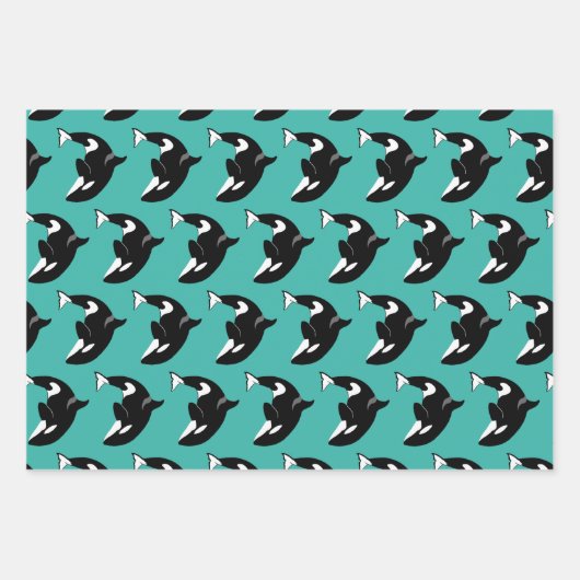 Feuille De Papier Cadeau Orca Killer Whale (Devant 2)