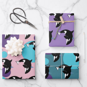 Feuille De Papier Cadeau Orca Killer Whale Anniversaire