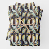 Feuille De Papier Cadeau Orchestre Violons Violas Classique Musique Motif (En situation)