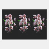 Feuille De Papier Cadeau Orchid insanity on Black (Devant 2)