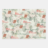 Feuille De Papier Cadeau Orchidée blanche hawaïenne Mele Kalikimaka envelop (Devant)