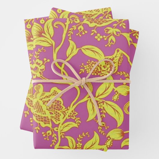 Feuille De Papier Cadeau Orchidée Coquette (En situation)