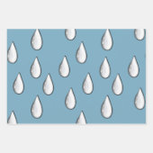 Feuille De Papier Cadeau Ornement de gouttes (Devant 2)