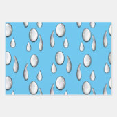 Feuille De Papier Cadeau Ornement de gouttes (Devant)