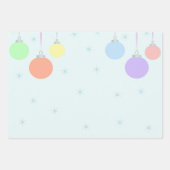 Feuille De Papier Cadeau Ornements de Noël (Devant 3)