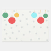Feuille De Papier Cadeau Ornements de Noël (Devant 2)