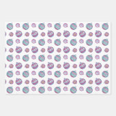 Feuille De Papier Cadeau Ornements de Noël, Coordonnés (Devant 2)