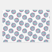 Feuille De Papier Cadeau Ornements de Noël, Coordonnés (Devant)