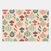 Feuille De Papier Cadeau Ornements de Noël nordique (Devant)