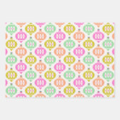 Feuille De Papier Cadeau Ornements du milieu du siècle rétro Pêchent Noël v (Devant)