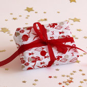 Feuille De Papier Cadeau Ornements modernes de Noël Whimsical