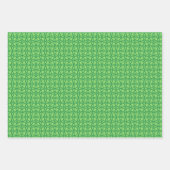 Feuille De Papier Cadeau ornements verts simples (Devant 2)