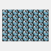 Feuille De Papier Cadeau Orque Majestueux Baleine Tueuse Vagues Bleues Océa (Devant 3)