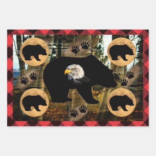 Feuille De Papier Cadeau Ours (Devant)