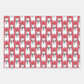 Feuille De Papier Cadeau Ours blancs de Noël (Devant 3)