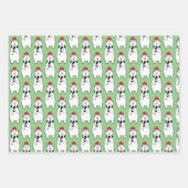 Feuille De Papier Cadeau Ours blancs de Noël (Devant)