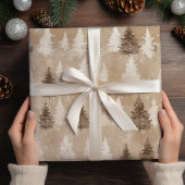 Feuille De Papier Cadeau Ours d'hiver Brown Russe